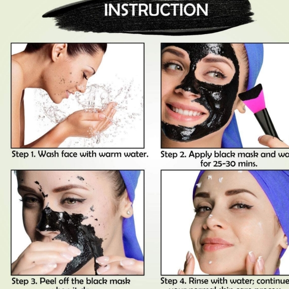 Nimiah Black Mask Bamboo Charcoal Peel Off Blackhead Remover Mask - Picture 3 of 3